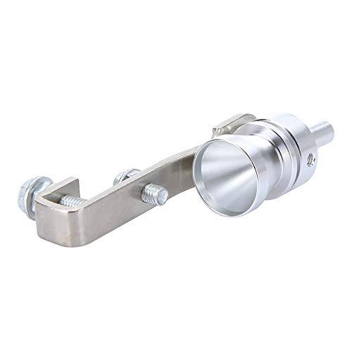 KKmoon Turbo Sound Pfeife Auspuff Auspuff Ausblasventil Aluminium Silber 10,2 × 1,8 cm S