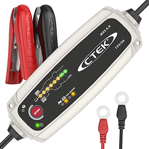 CTEK 56-305 MXS Batterieladegerät 5 Batterieladegerät Mit Automatischer Temperaturkompensation, 12V 5 Amp (EU Stecker)